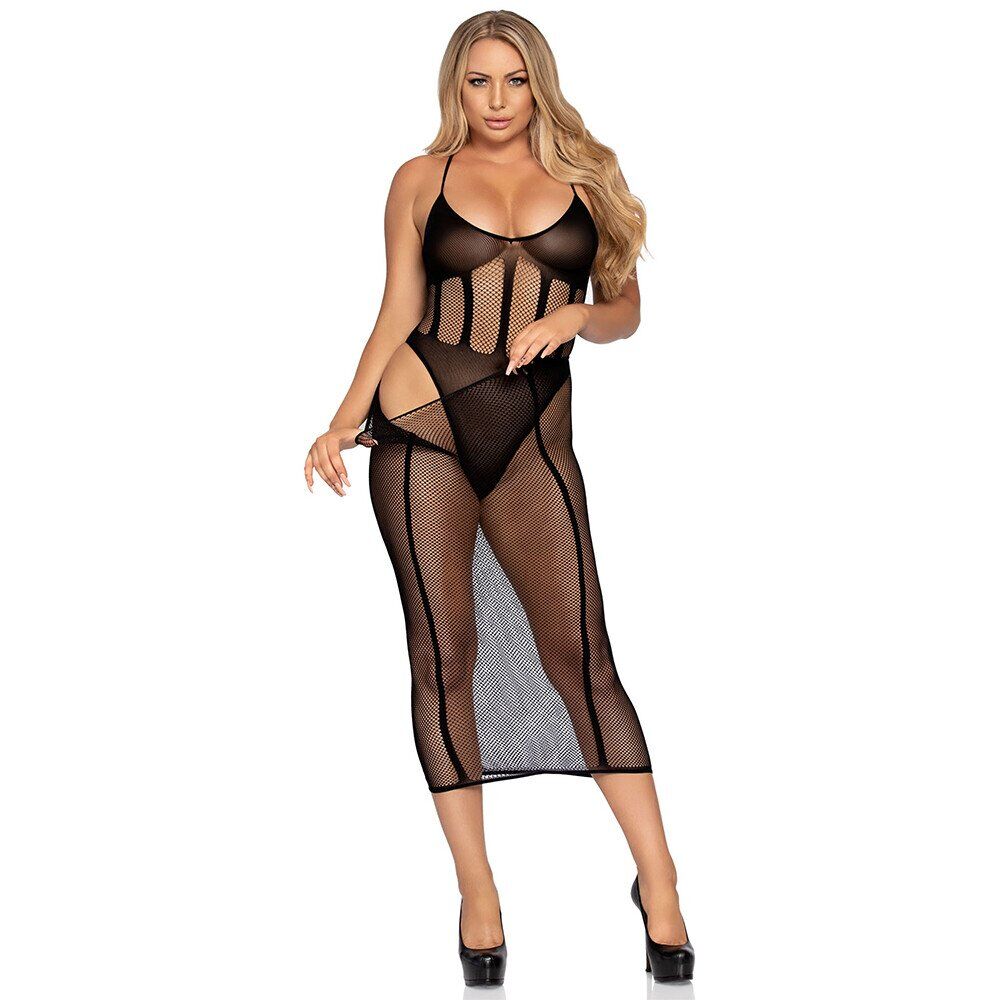 Leg Avenue Net Bodysuit And Matching Skirt UK 6 to 12 - Image 1