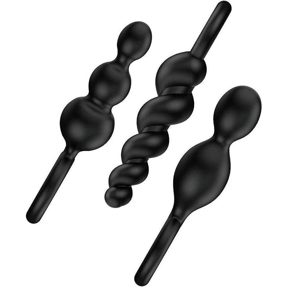 Satisfyer Booty Call Set Of 3 Black Anal Plugs - Image 1